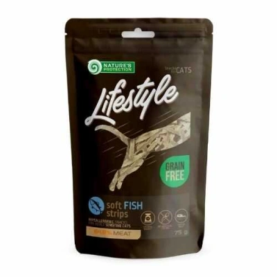 Natures Protection (Натур Протекшн) Lifestyle Cat Adult Grain Free Soft Fish Strips Беззернові ласощі з тріскою для котів і кішок з чутливим травленням