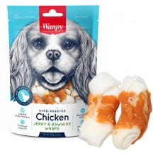 Wanpy (Ванпі) Dog Chicken Jerky & Rawhide Wraps Ласощі кісточки з в'яленою куркою для собак