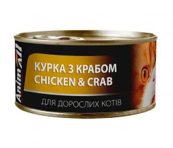 AnimAll (ЕнімАлл) Вологий корм з куркою та крабом для дорослих котів і кішок img