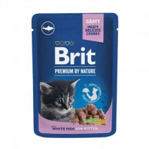 Brit Premium (Бріт Преміум) by Nature Cat Kitten White Fish Вологий корм з білою рибою для кошенят img