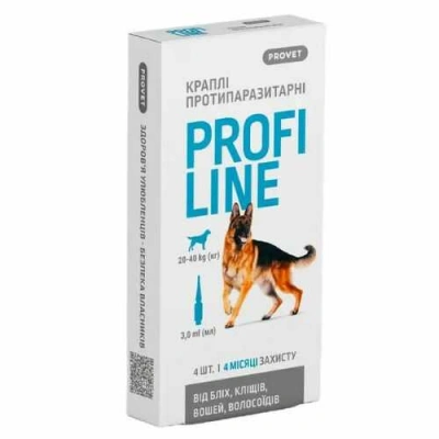 ProVET Profiline (ПроВет Профілайн) 1 піпетка Краплі на холку від бліх, кліщів, вошей, волосоїдів для собак 20-40 кг