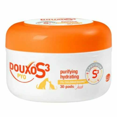 Ceva Douxo (Сева Дуксо) S3 PYO Pads Антимікробні і протигрибкові спонжі для догляду за пошкодженою шкірою собак і котів