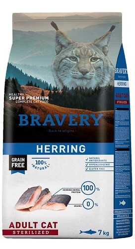 Корм для котів Bravery Cat Adult Sterilized Herring
