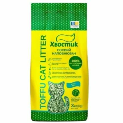 Хвостик Toffu Cat Litter Mint Соєвий наповнювач з ароматом м'яти для котячого туалету