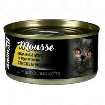 AnimAll (ЕнімАлл) Cat Adult Chicken Mousse Вологий корм Мус із курки для дорослих котів і кішок img