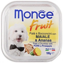 Monge (Монж) Dog Fruit Консерви для собак паштет зі свининою та ананасом