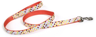 Coastal (Костал) Pet Attire Ribbon Нейлоновий повідець для собаки, 2,5 см/1,8 м коричневі лапки