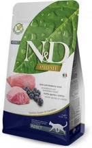 Farmina (Фарміна) N&D Prime Grain Free Cat Adult Lamb & Blueberry Беззерновий сухий корм з ягнятком і чорницею для дорослих котів і кішок img