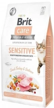 Brit Care (Бріт Кеа) Cat Grain Free Sensitive Healthy Digestion & Delicate Taste Беззерновий корм для вибагливих котів і кішок з індичкою і лососем