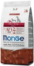 Monge (Монж) Dog Mini Adult Lamb, Rice & Potatoes Корм ​​для дрібних порід собак з ягням і рисом img