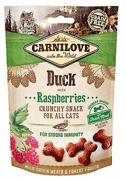 Carnilove (Карнілав) Crunchy Snack Cat Adult Duck & Raspberries Хрусткі ласощі з качкою та малиною для котів і кішок