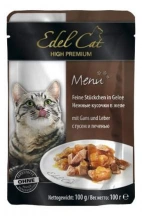 Edel Cat (Едель Кет) Вологий корм для кішок з гусем та печінкою в желе