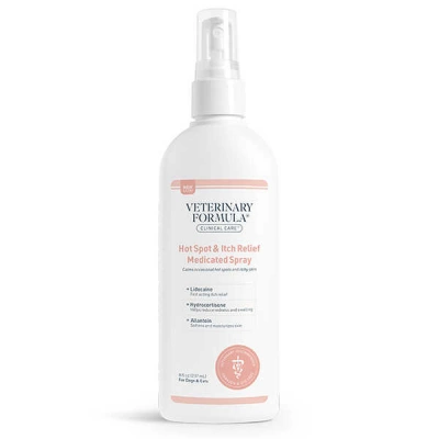 Veterinary Formula (Ветеринарна Формула) Clinical Care Hot Spot&Itch Relief Medicated Spray 45 мл Спрей для знеболення та лікування дерматологічних захворювань у собак і котів