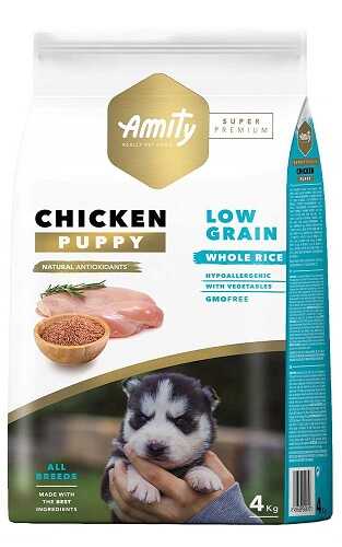 Сухой корм Amity Super Premium Low Grain Chicken Puppy