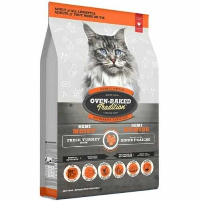 Oven-Baked (Овен-Бекед) Tradition Cat Semi Moist Turkey Напіввологий корм з індичкою для котів і кішок різного віку