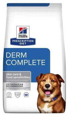 Hills (Хіллс) Derm Complete 4 кг Ветеринарна дієта для собак при харчовій алергії та атопічному дерматиті