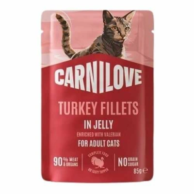 Carnilove (Карнілав) Cat Adult Jelly Turkey & Valerian Вологий корм з індичкою та валеріаною в желе для дорослих котів і кішок