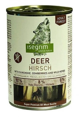 Isegrim (Ізегрім) Adult Forest Консервований корм для собак з олениною, чорницею, грибами та дикорослими травами 800 гр