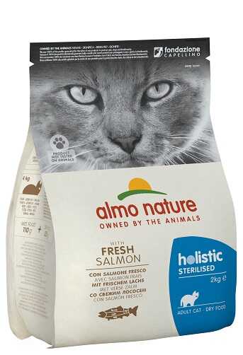 Сухий корм Almo Nature Holistic Cat With Fresh Meat Sterilised Salmon 
