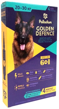 Palladium (Паладіум) Golden Defence Краплі на холку від паразитів для собак