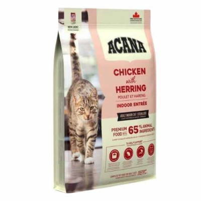 Acana (Акана) Indoor Entree Cat Сухий корм з куркою, кроликом та рибою для котів і кішок