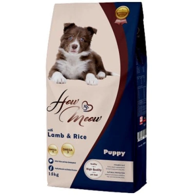 How Meow (Хау Мяу) Puppy Lamb & Rice Сухий корм з ягням і рисом для цуценят різних порід