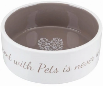 Trixie (Тріксі) Pet's Home Миска керамічна для собак і кішок, 0,8 л/16 см, бежева