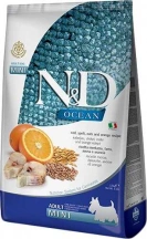 Farmina (Фарміна) N&D Ocean Low Grain Dog Adult Mini Cod & Orange Низькозерновий сухий корм з тріскою та апельсином для дорослих собак дрібних порід img