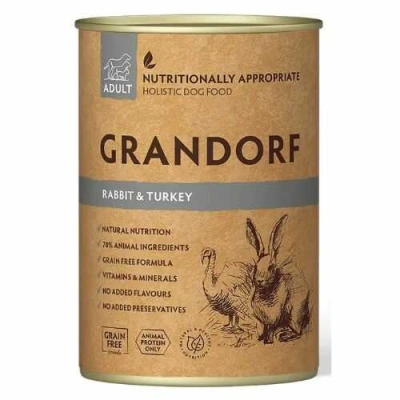 Grandorf (Грандорф) Dog Adult Grain Free Rabbit & Turkey Вологий корм з кроликом та індичкою для дорослих собак різних порід