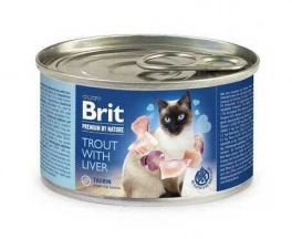 Brit Premium (Бріт Преміум) by Nature Cat Консерви для котів і кішок з фореллю і печінкою img
