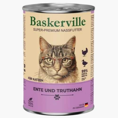 Baskerville (Баскервіль) Cat Adult Turkey & Duck Вологий корм з качкою та індичкою для котів і кішок