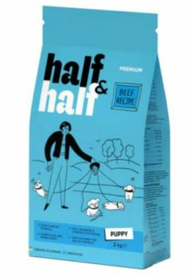 Half & Half (Халф енд Халф) Dog Puppy All Breed Сухий корм з яловичиною для цуценят усіх порід