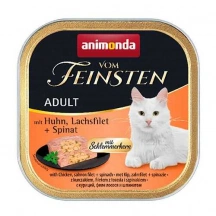 Animonda (Анімонда) Vom Feinsten Cat Adult Chicken & Salmon & Spinach Консервований корм з куркою, філе лосося та шпинатом для котів та кішок