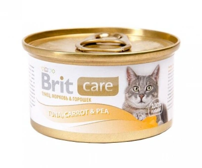 Brit Care (Бріт Кеа) Консерви для кішок з тунцем, морквою і горошком