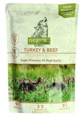 Isegrim (Ізегрім) Pouch Roots Junior Консервований корм з індичкою та яловичиною для цуценят