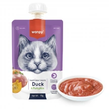 Wanpy (Ванпі) Cat Duck & Pumkin Рідкий корм крем-пюре з качкою і гарбузом для котів і кішок img