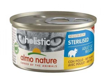 Almo Nature (Альмо Натюр) Holistic Sterilised Cat Chicken Беззернові консерви з куркою для дорослих стерилізованих кішок, мус