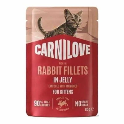 Carnilove (Карнілав) Kitten Jelly Rabbit & Marigold Вологий корм з кроликом і календулою в желе для кошенят