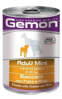 Gemon (Гемон) Wet Dog Adult Mini Консервований корм для собак дрібних порід зі шматочками курки та рисом