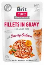 Brit Care (Бріт Кеа) Cat Fillets in Gravy Salmon Вологий корм для котів і кішок з філе лосося в соусі img