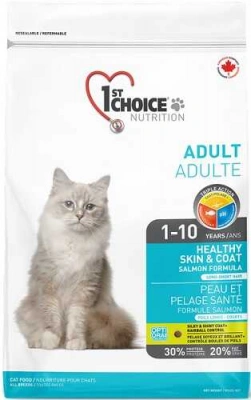 1st Choice (Фест Чойс) Healthy Skin & Coat 2,72 кг Корм ​​для котів і кішок з лососем для шкіри і шерсті