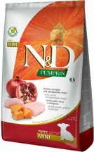 Farmina (Фарміна) N&D Pumpkin Grain Free Puppy Mini Chicken & Pomegranate Беззерновий сухий корм з куркою, гарбузом і гранатом для цуценят дрібних порід img