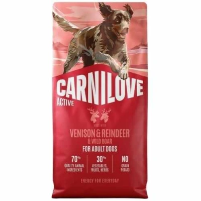 Carnilove (Карнілав) Active Dog Adult All Breeds Venison, Reindeer & Wild Boar Беззерновий сухий корм з олениною та кабаном для собак різних порід