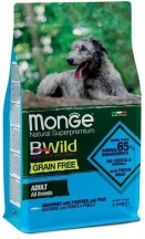 Monge (Монж) BWild Grain Free All Breeds Adult Anchovy Беззерновий корм з анчоусами для всіх порід собак img
