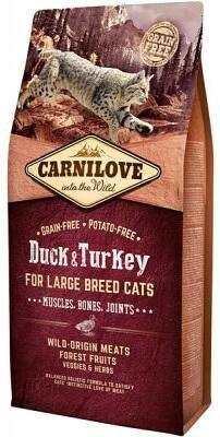 ВИВОДИТЬСЯ З АСОРТИМЕНТУ Carnilove (Карнілав) Cat Duck & Turkey For Large Breed Корм ​​для котів і кішок великих порід
