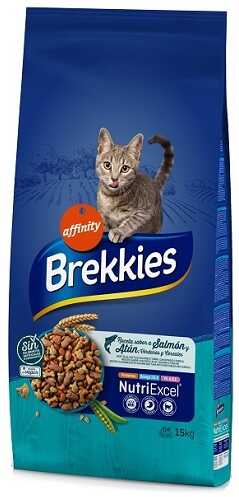 Сухий корм для котів і кішок Brekkies Salmon & Tuna