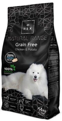 Rex (Рекс) Natural Range Grain Free Adult Chicken & Potato Беззерновий корм для собак зі свіжою куркою і картоплею