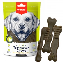 Wanpy (Ванпі) Dog Toothbrush Chews Chicken Ласощі зубні щітки зі смаком курки для здоров'я зубів і ясен собак img