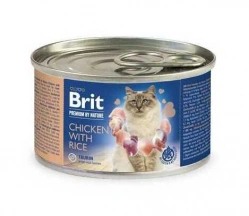 Brit Premium (Бріт Преміум) by Nature Cat Консерви для котів і кішок з куркою і рисом img