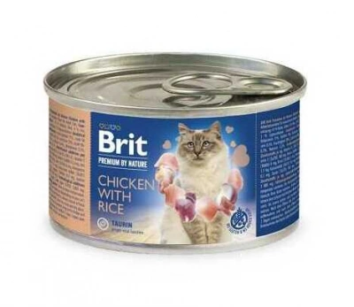 Brit Premium (Бріт Преміум) by Nature Cat Консерви для котів і кішок з куркою і рисом